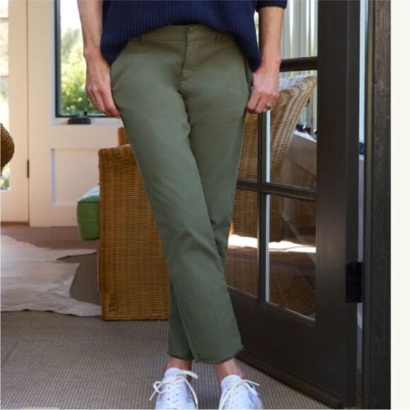 Frank & Eileen NWT  Wicklow Italian Performance Twill Chino Pants Army size 0 - Picture 6 of 10